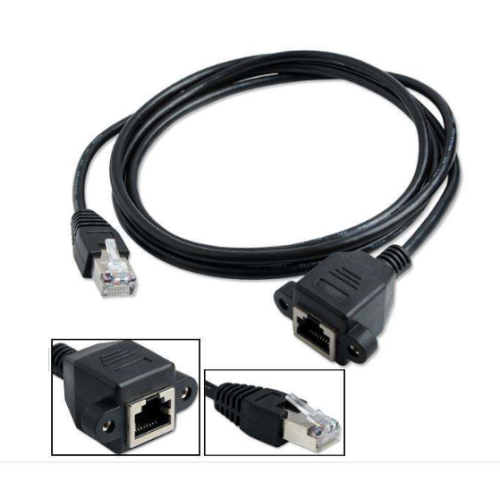 Network rj45/rj12 male/female molded extension cable